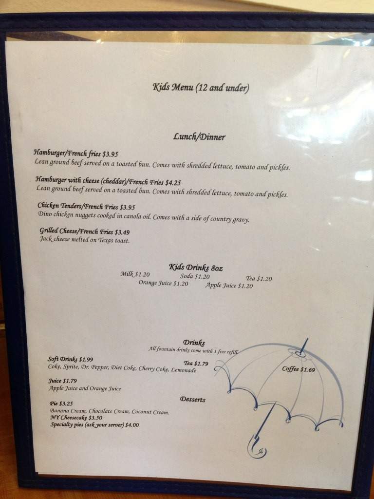 Breezy Rain Cafe - Moriarty, NM menu_pic
