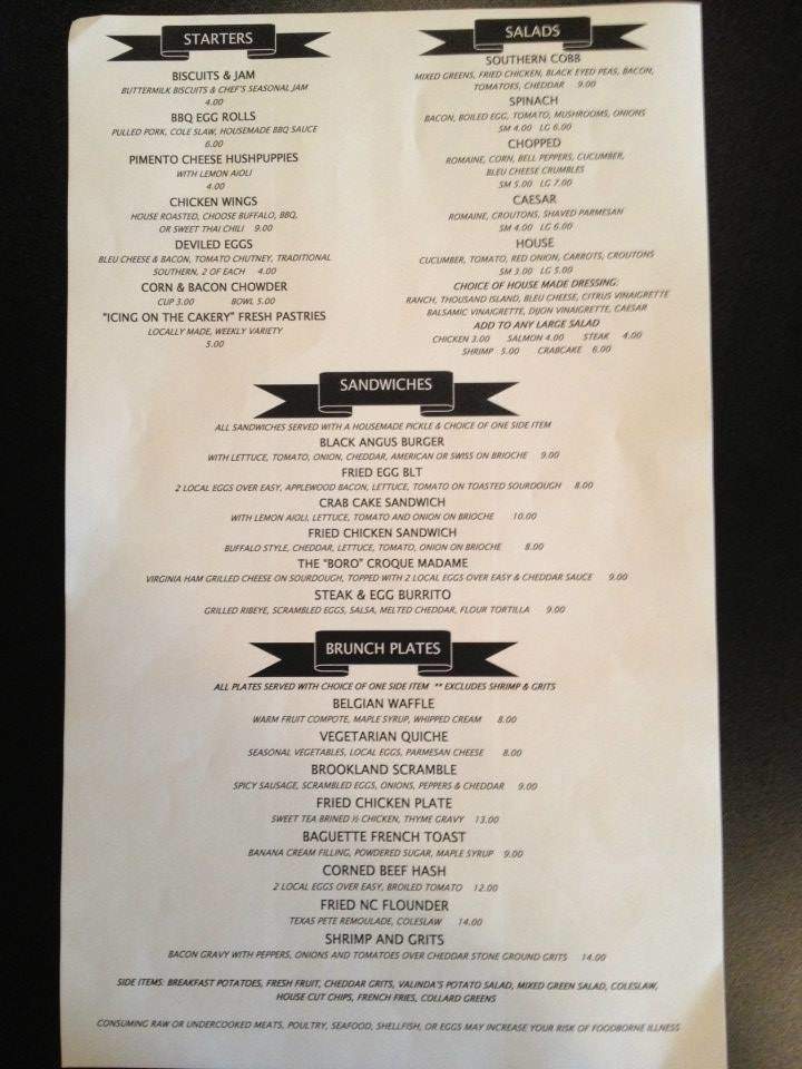 Brookland Eats - Roxboro, NC menu_pic