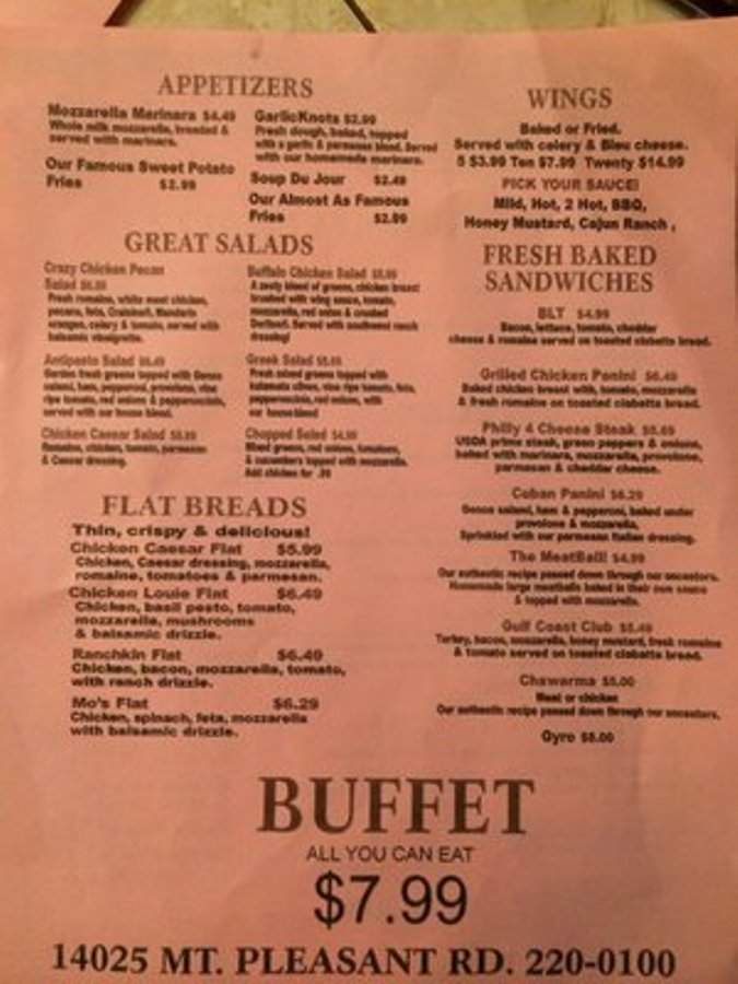 Brother's Pizza - Jacksonville, FL menu_pic