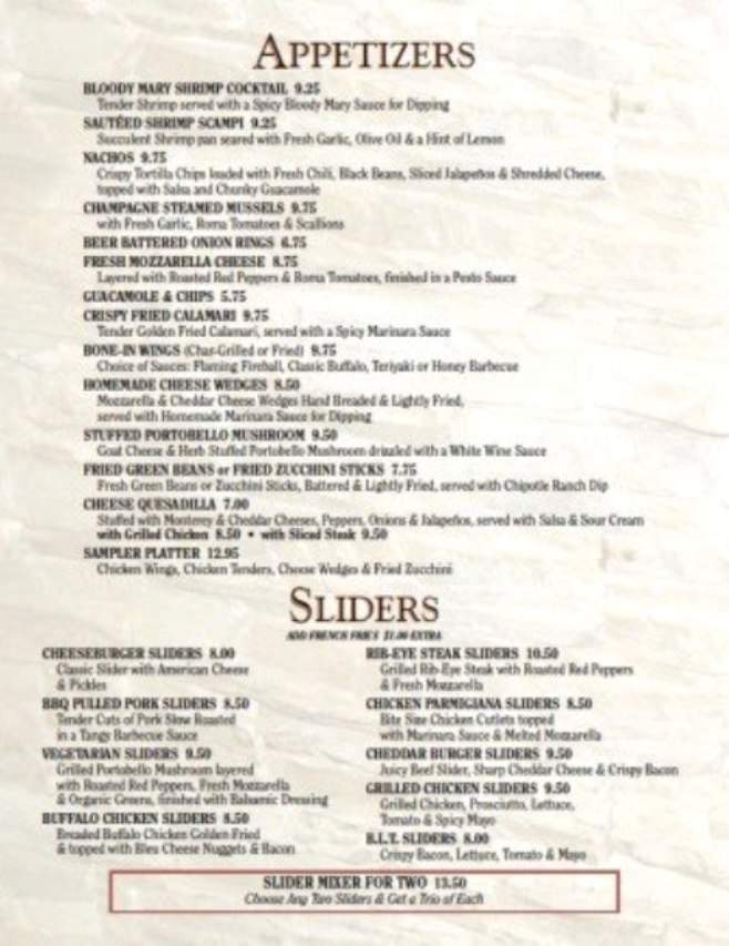 Brown Stone - Metuchen, NJ menu_pic