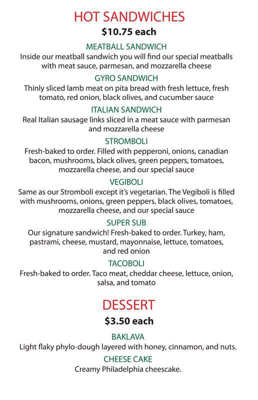 Bub's Pizza - Soldotna, AK menu_pic