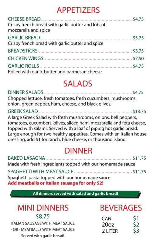 Bub's Pizza - Soldotna, AK menu_pic