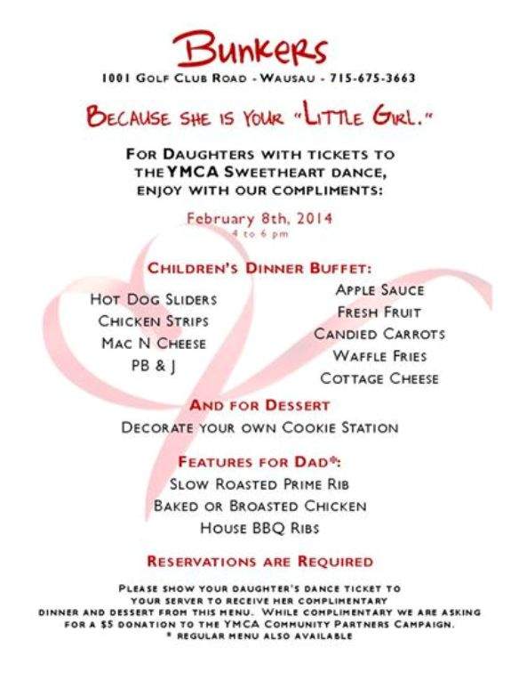Bunkers Bar & Grill - Wausau, WI menu_pic