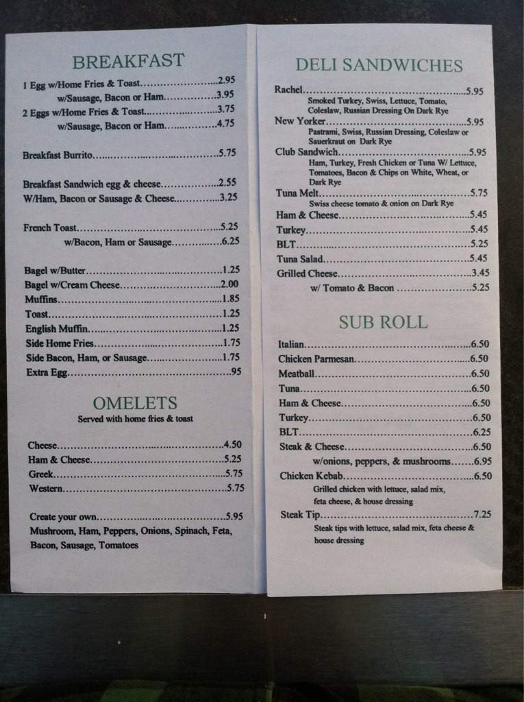 Cafe Dino - Boston, MA menu_pic
