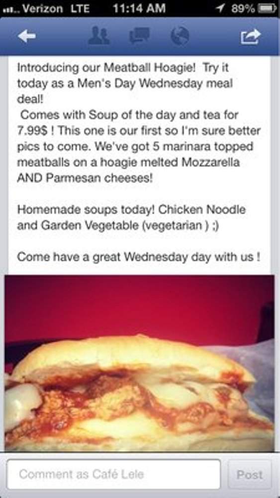 Cafe LeLe - Colquitt, GA menu_pic