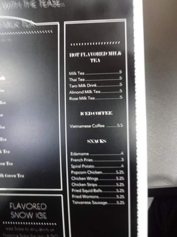 Cafe Teaz - Las Vegas, NV menu_pic