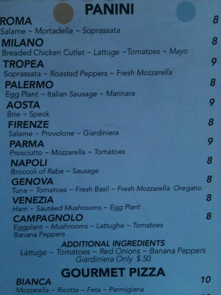 Caffe Italia - Summerville, SC menu_pic