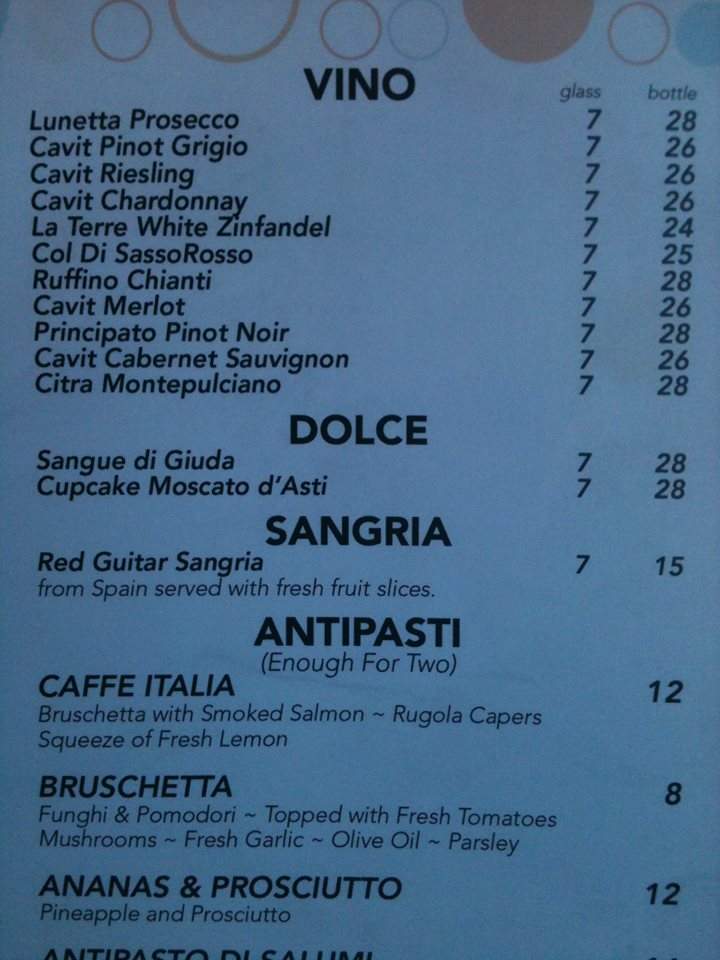 Caffe Italia - Summerville, SC menu_pic
