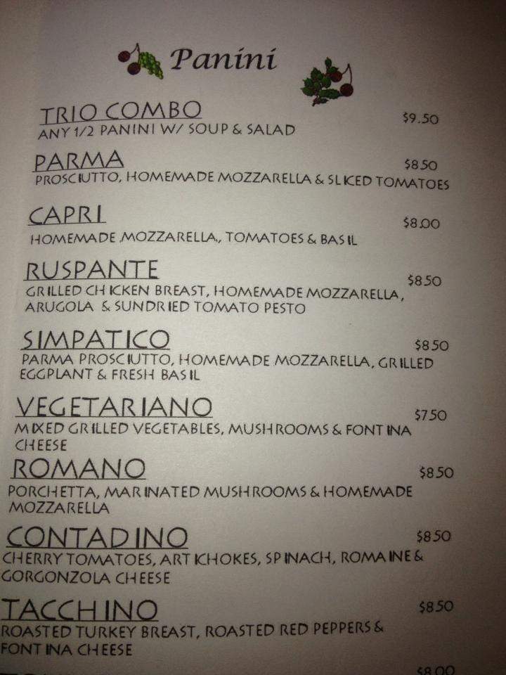 Caffe Panini - Venice, FL menu_pic