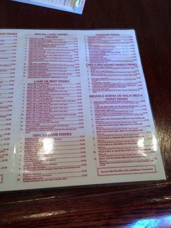 Calcutta Curry House - New Rochelle, NY menu_pic