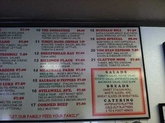Canesa's Brooklyn Heros - Clayton, CA menu_pic