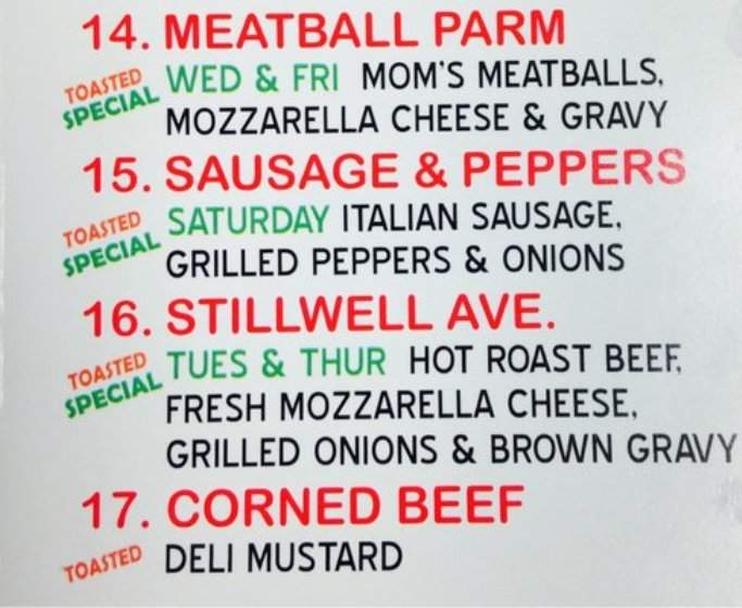 Canesa's Brooklyn Heros - Clayton, CA menu_pic