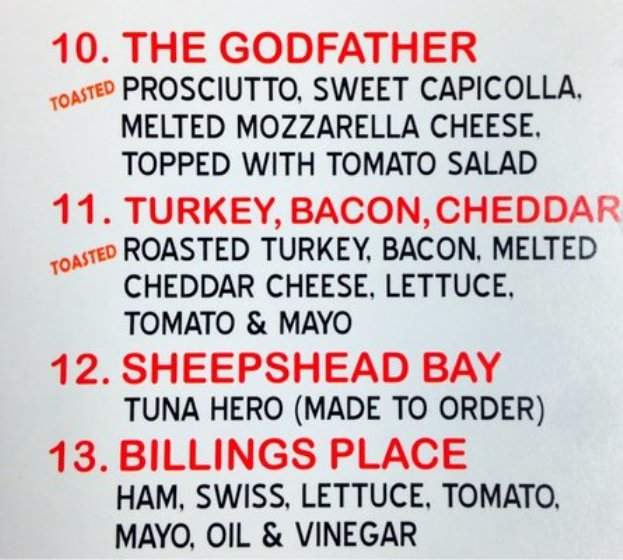 Canesa's Brooklyn Heros - Clayton, CA menu_pic