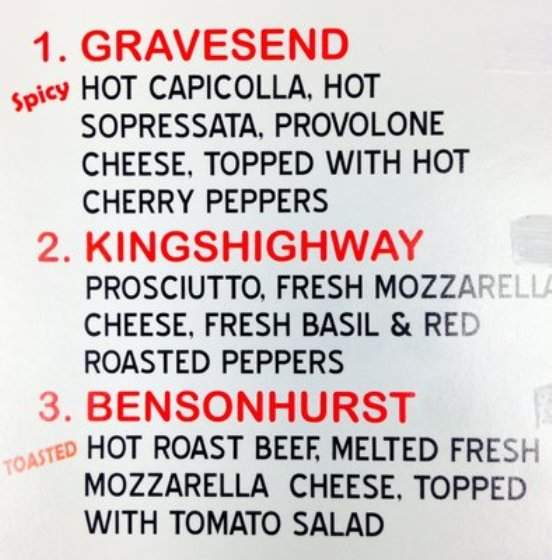 Canesa's Brooklyn Heros - Clayton, CA menu_pic