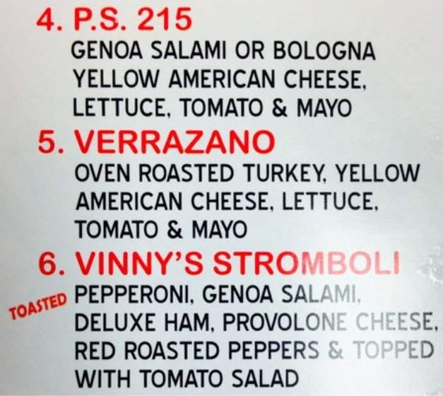 Canesa's Brooklyn Heros - Clayton, CA menu_pic