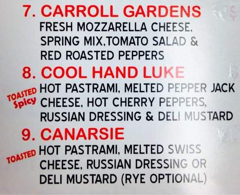 Canesa's Brooklyn Heros - Clayton, CA menu_pic