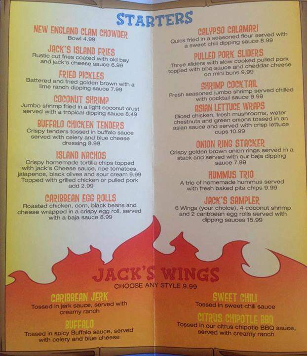 Capt'n Jacks Island Grill - Wildwood, NJ menu_pic