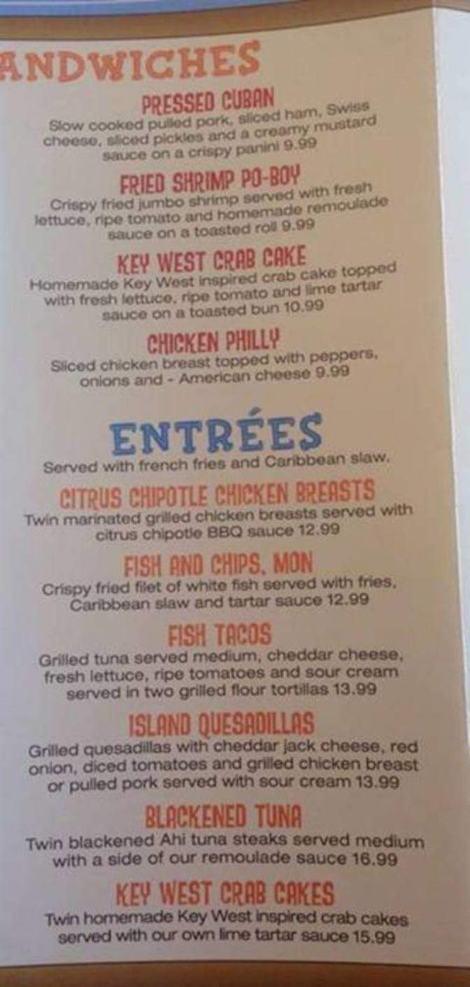 Capt'n Jacks Island Grill - Wildwood, NJ menu_pic