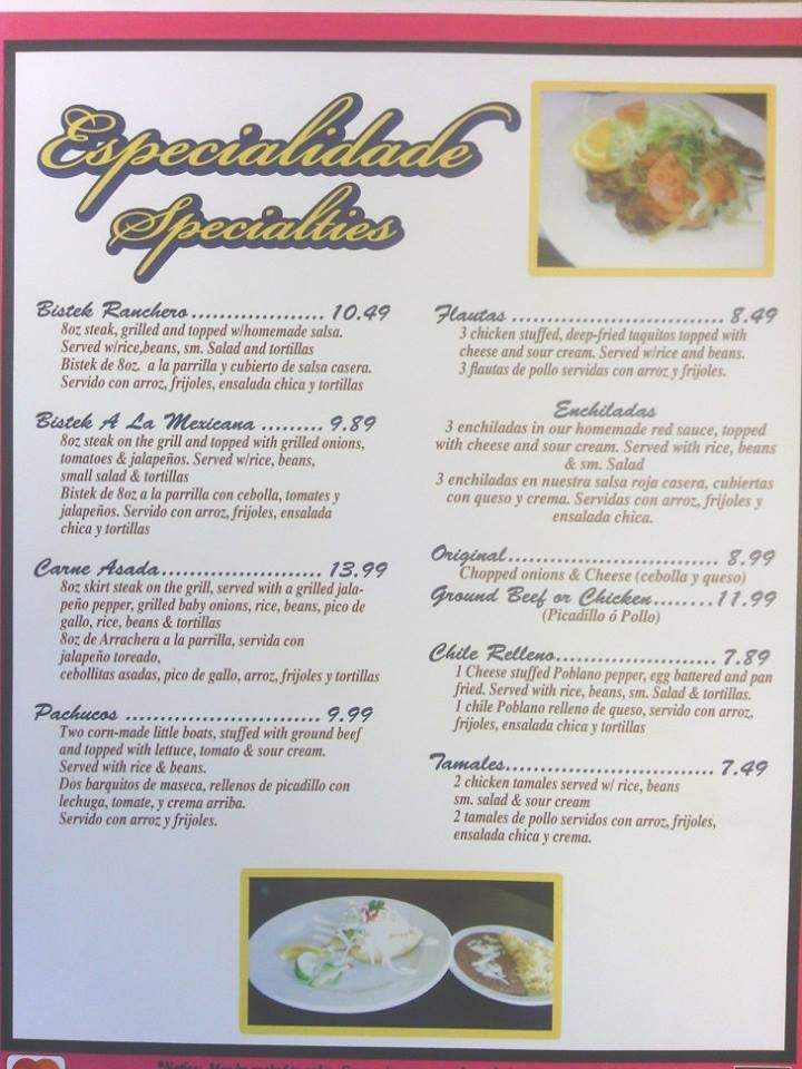 Carmelita's Mexican Restaurant - Benton Harbor, MI menu_pic