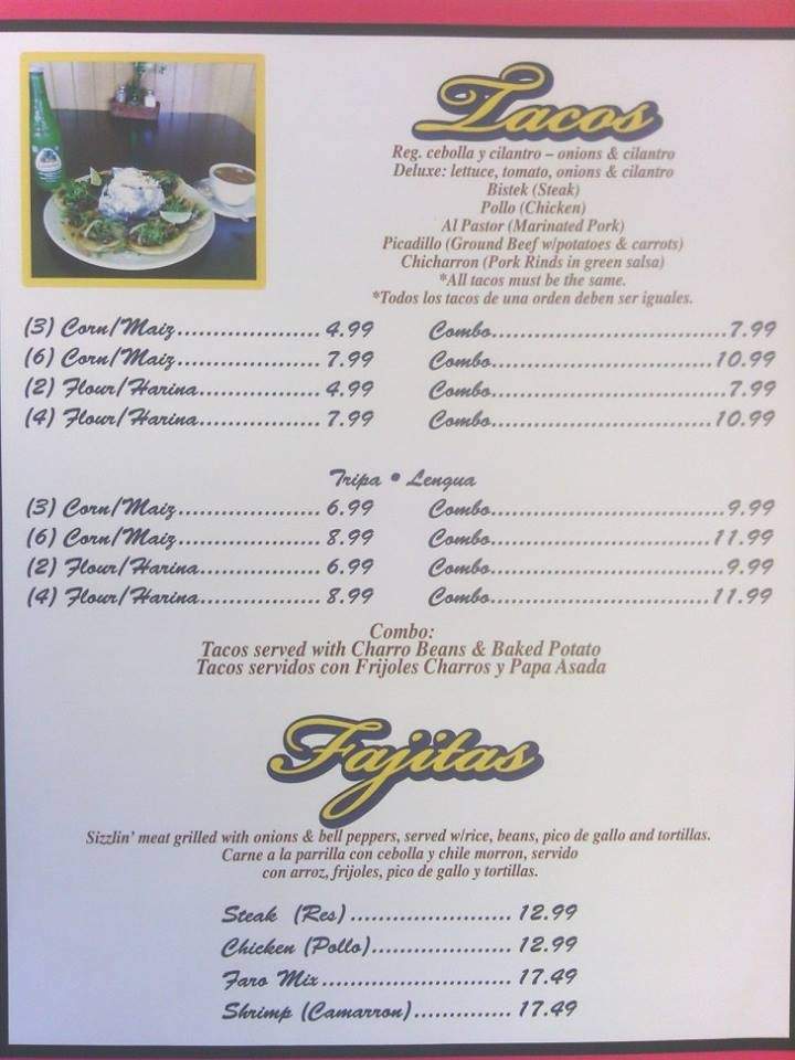 Carmelita's Mexican Restaurant - Benton Harbor, MI menu_pic