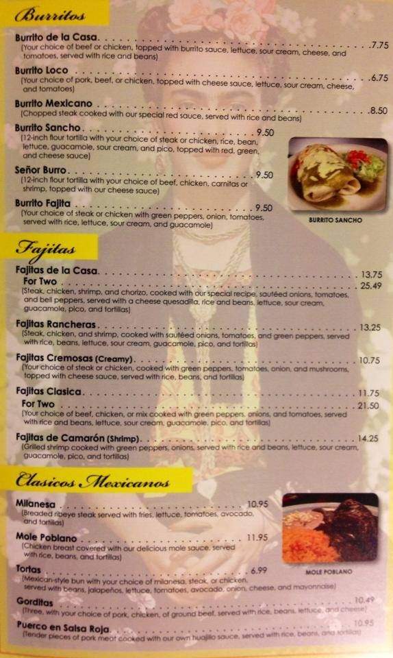 Casa Azul - Coralville, IA menu_pic