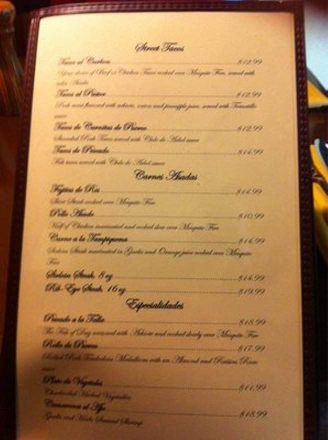 Casa de mi Padre - Cedar Park, TX menu_pic
