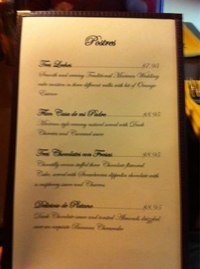 Casa de mi Padre - Cedar Park, TX menu_pic