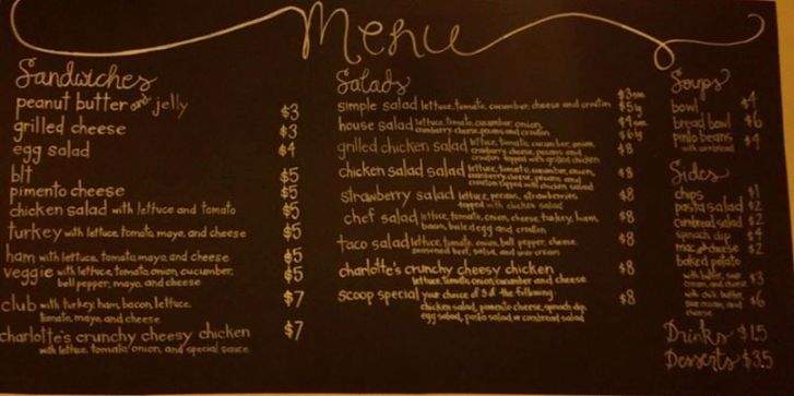 Charlotte's - Calhoun, GA menu_pic