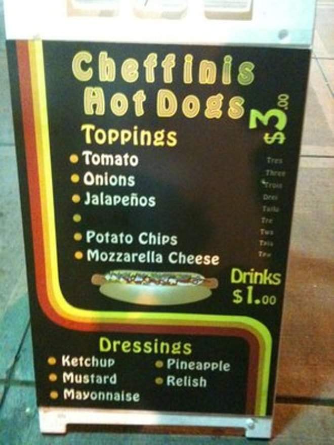 Cheffinis Hot Dogs - Las Vegas, NV menu_pic