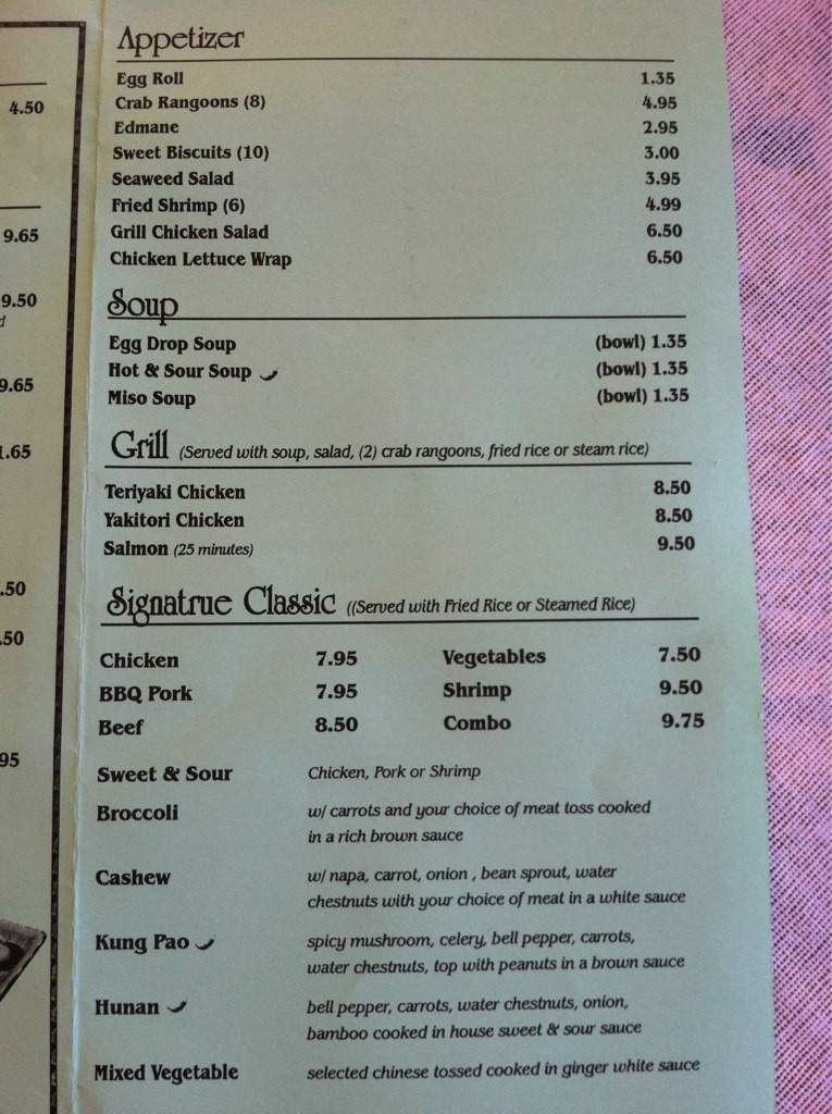 Chong Wah Bistro & Grill - Oklahoma City, OK menu_pic