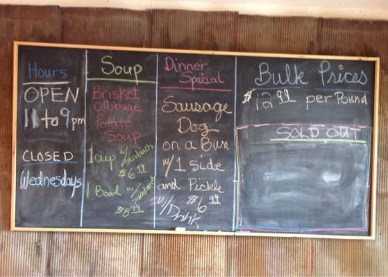 Cimarron Smokehouse - Cimarron, NM menu_pic