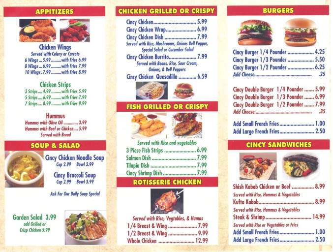 Cincy Burger - Cincinnati, OH menu_pic
