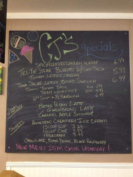 CJ's coffee and sandwich - Moneta, VA menu_pic