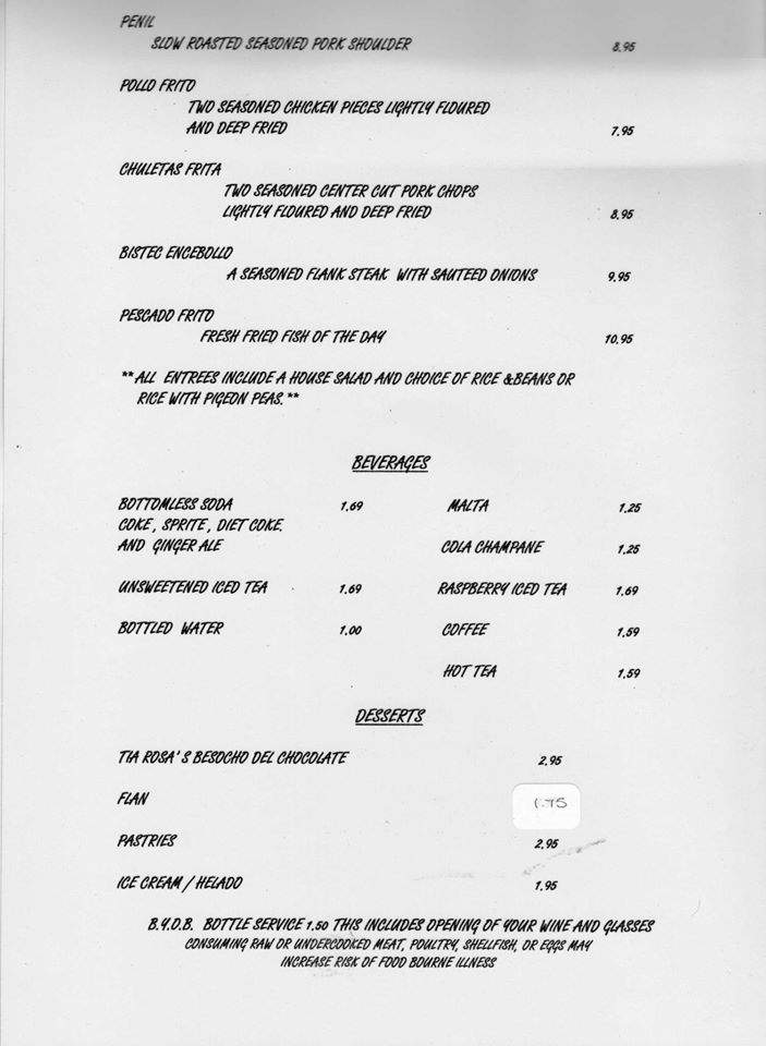 Claudio's Restaurant - Fountain Hill, PA menu_pic