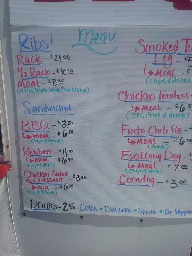 Cook Shack - Lonoke, AR menu_pic
