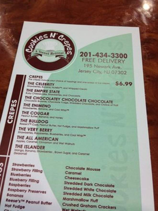 Cookies n' Crepes - Jersey City, NJ menu_pic