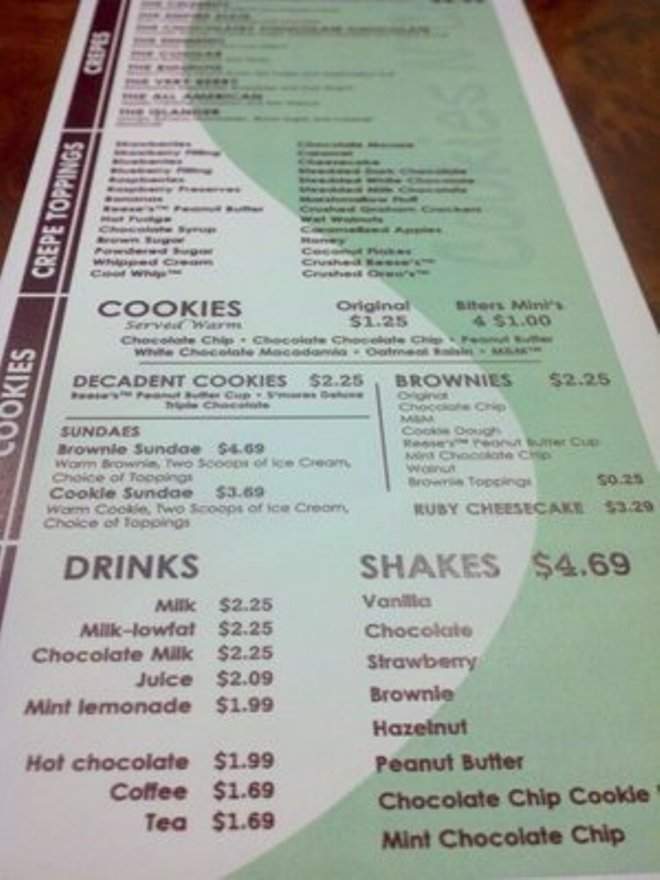 Cookies n' Crepes - Jersey City, NJ menu_pic