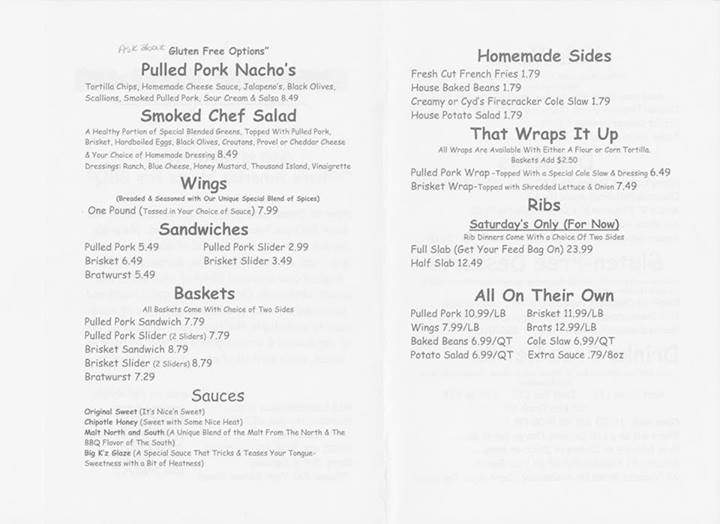 Crossroads Bar-B-Que - Wentzville, MO menu_pic