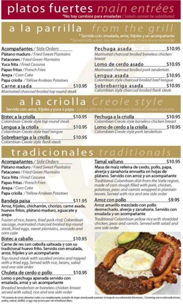 Cuquita Restaurant - Fountain Hill, PA menu_pic
