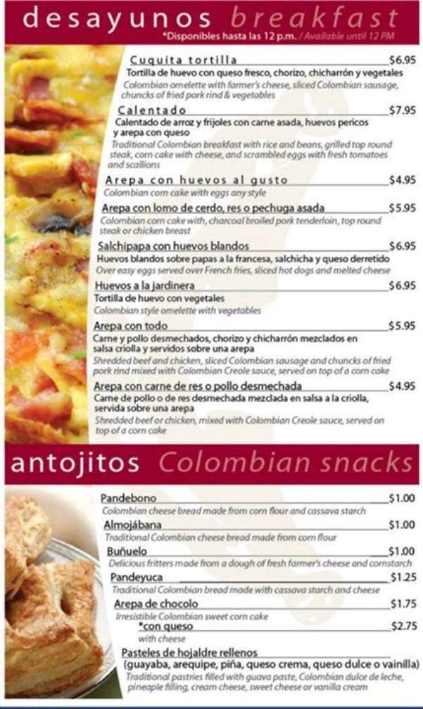 Cuquita Restaurant - Fountain Hill, PA menu_pic