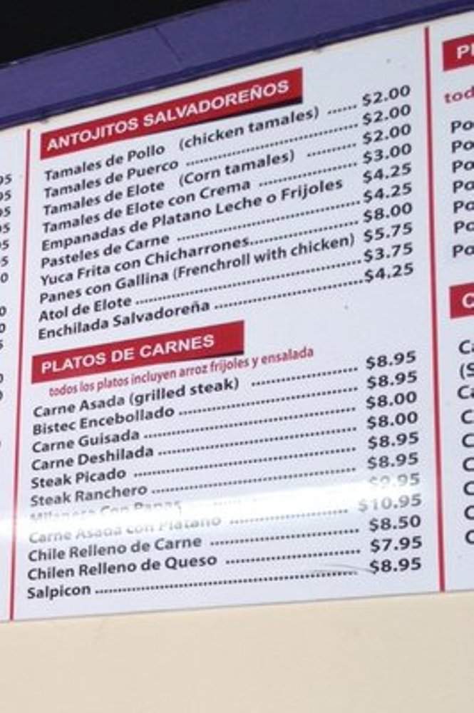 Cuzcatlan - Anaheim, CA menu_pic