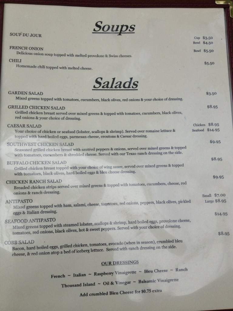 Cuz-n-Joe's Place - Conyngham, PA menu_pic