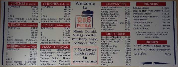 D & C Pizza - Indianapolis, IN menu_pic