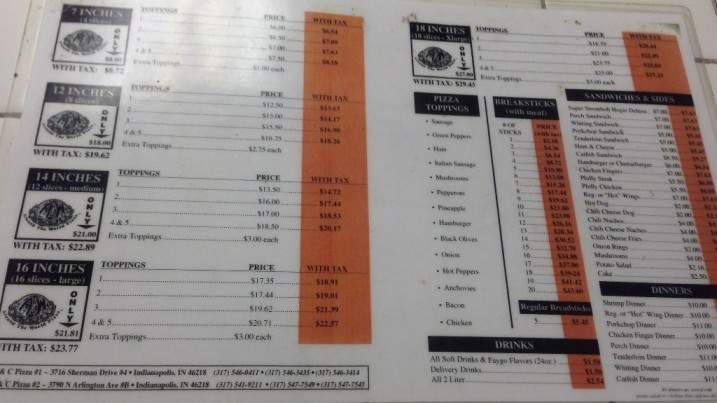 D & C Pizza - Indianapolis, IN menu_pic