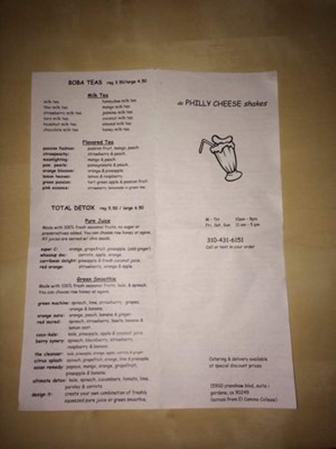 Da Philly Cheese Shakes - Gardena, CA menu_pic