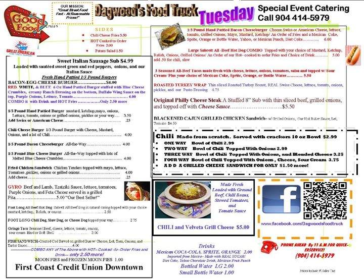 Dagwood's Food Truck - Jacksonville, FL menu_pic