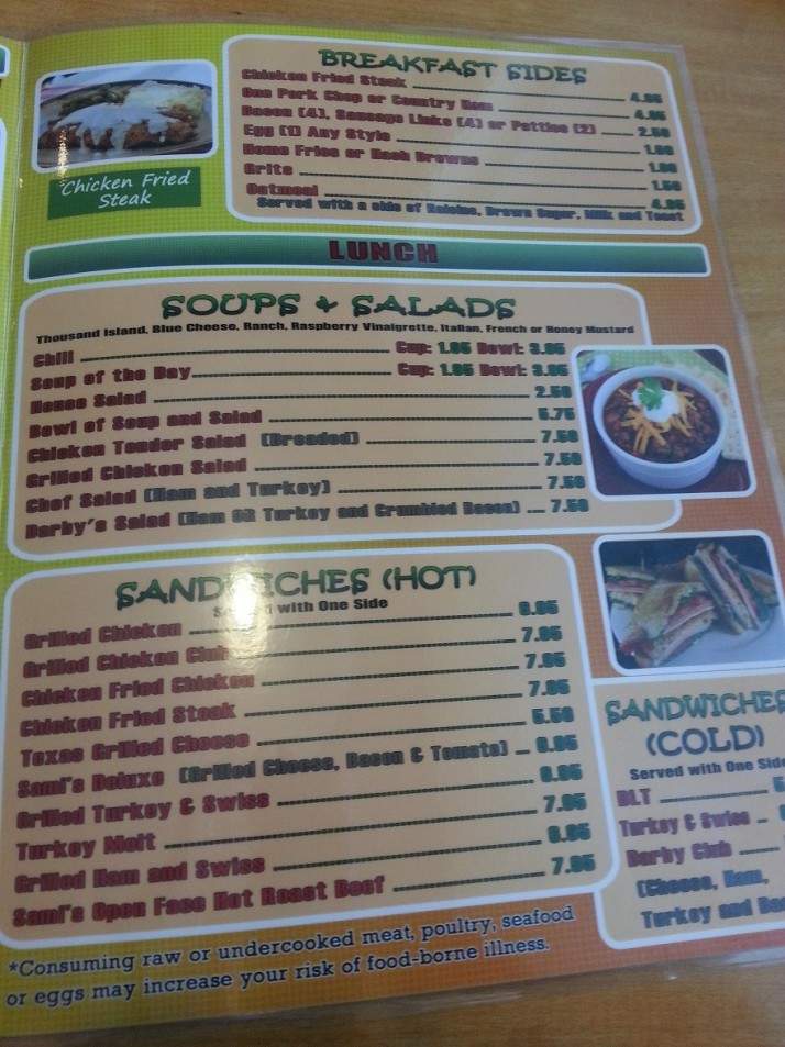 Darby's Restaurant - Tulsa, OK menu_pic