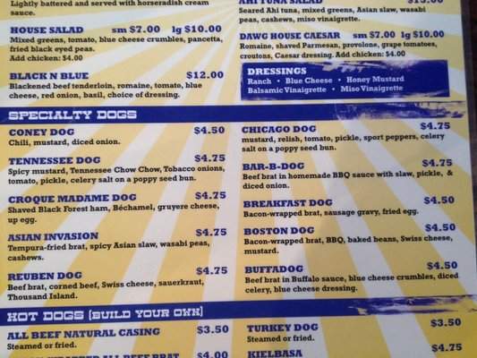 Dawg House Saloon - Nashville, TN menu_pic