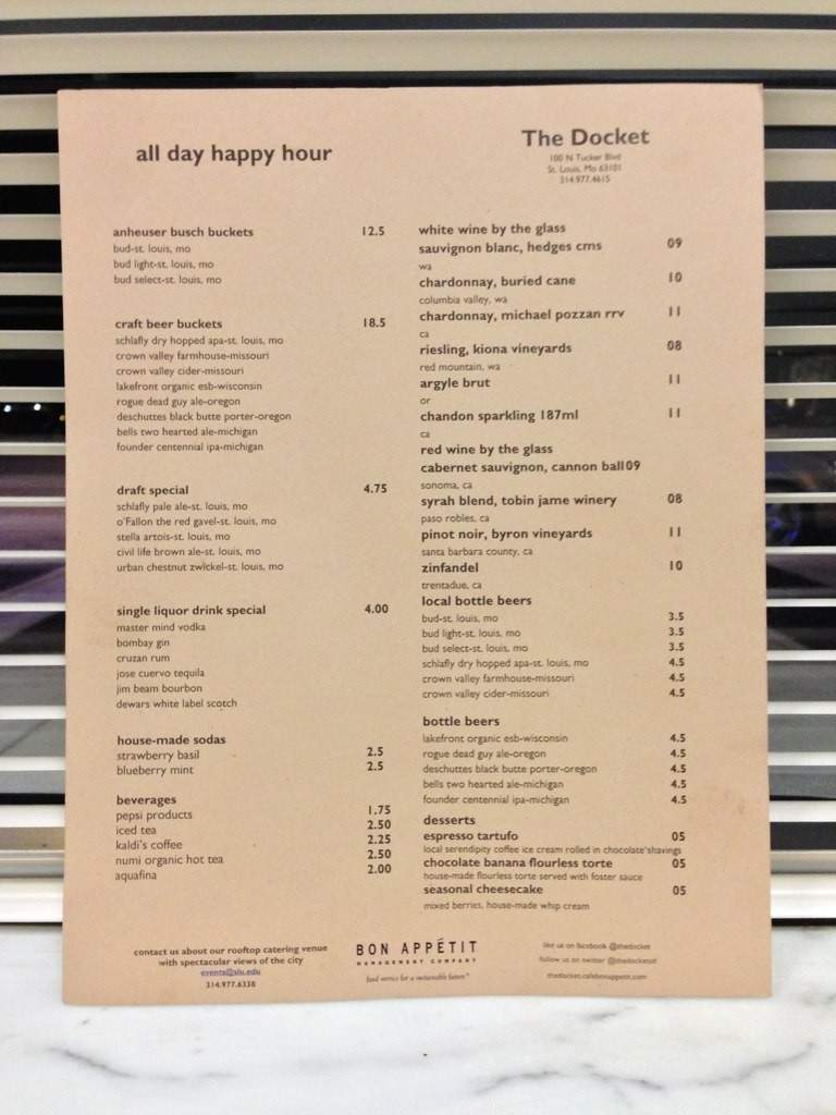 Docket - Saint Louis, MO menu_pic