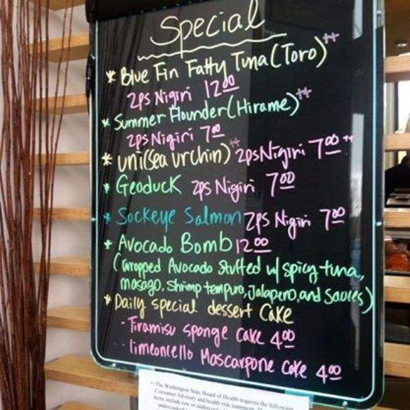 Domo Sushi - Gig Harbor, WA menu_pic
